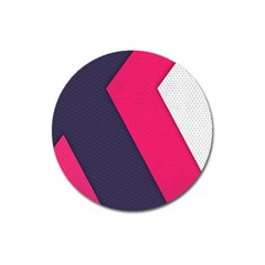 Pink Pattern Magnet 3  (round)