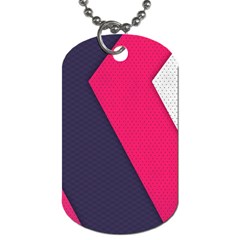 Pink Pattern Dog Tag (one Side)