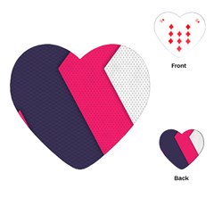 Pink Pattern Playing Cards (heart) 