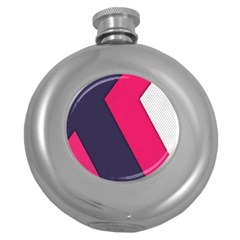 Pink Pattern Round Hip Flask (5 Oz)