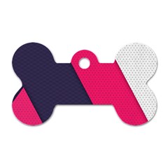 Pink Pattern Dog Tag Bone (two Sides)