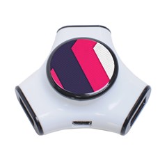 Pink Pattern 3-port Usb Hub