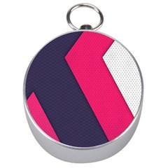 Pink Pattern Silver Compasses