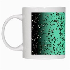 Grunge Rain Frame White Mugs