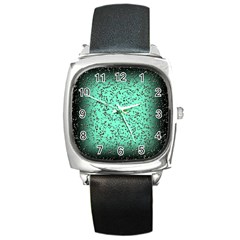 Grunge Rain Frame Square Metal Watch by Simbadda