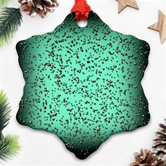 Grunge Rain Frame Ornament (snowflake)