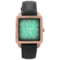 Grunge Rain Frame Rose Gold Leather Watch  by Simbadda