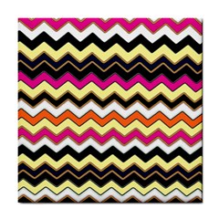 Colorful Chevron Pattern Stripes Pattern Tile Coasters