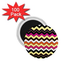 Colorful Chevron Pattern Stripes Pattern 1 75  Magnets (100 Pack)  by Simbadda