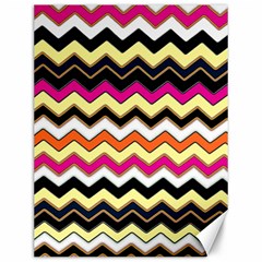 Colorful Chevron Pattern Stripes Pattern Canvas 12  X 16  