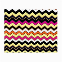 Colorful Chevron Pattern Stripes Pattern Small Glasses Cloth (2-side) by Simbadda