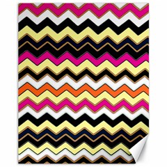 Colorful Chevron Pattern Stripes Pattern Canvas 11  X 14  