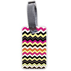 Colorful Chevron Pattern Stripes Pattern Luggage Tags (one Side) 