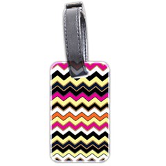 Colorful Chevron Pattern Stripes Pattern Luggage Tags (two Sides)