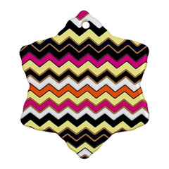 Colorful Chevron Pattern Stripes Pattern Ornament (snowflake)