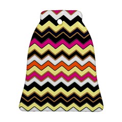 Colorful Chevron Pattern Stripes Pattern Ornament (bell)