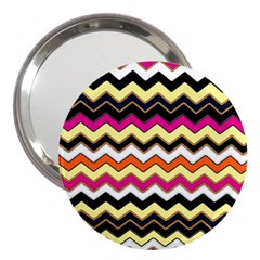 Colorful Chevron Pattern Stripes Pattern 3  Handbag Mirrors