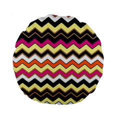 Colorful Chevron Pattern Stripes Pattern Standard 15  Premium Round Cushions