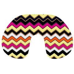 Colorful Chevron Pattern Stripes Pattern Travel Neck Pillows