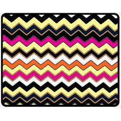 Colorful Chevron Pattern Stripes Pattern Double Sided Fleece Blanket (medium) 