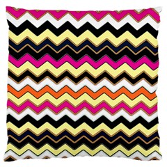 Colorful Chevron Pattern Stripes Pattern Large Flano Cushion Case (one Side)