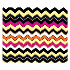 Colorful Chevron Pattern Stripes Pattern Double Sided Flano Blanket (small)  by Simbadda