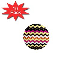 Colorful Chevron Pattern Stripes Pattern 1  Mini Magnet (10 Pack) 