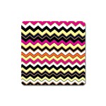 Colorful Chevron Pattern Stripes Pattern Square Magnet Front