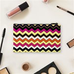 Colorful Chevron Pattern Stripes Pattern Cosmetic Bag (Small)  Back