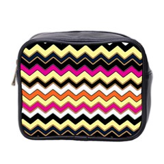 Colorful Chevron Pattern Stripes Pattern Mini Toiletries Bag 2-side by Simbadda