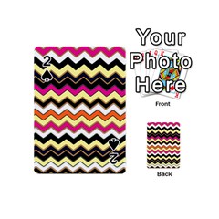 Colorful Chevron Pattern Stripes Pattern Playing Cards 54 (mini) 