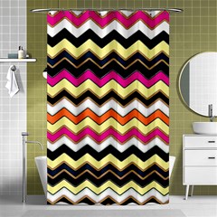 Colorful Chevron Pattern Stripes Pattern Shower Curtain 48  X 72  (small) 