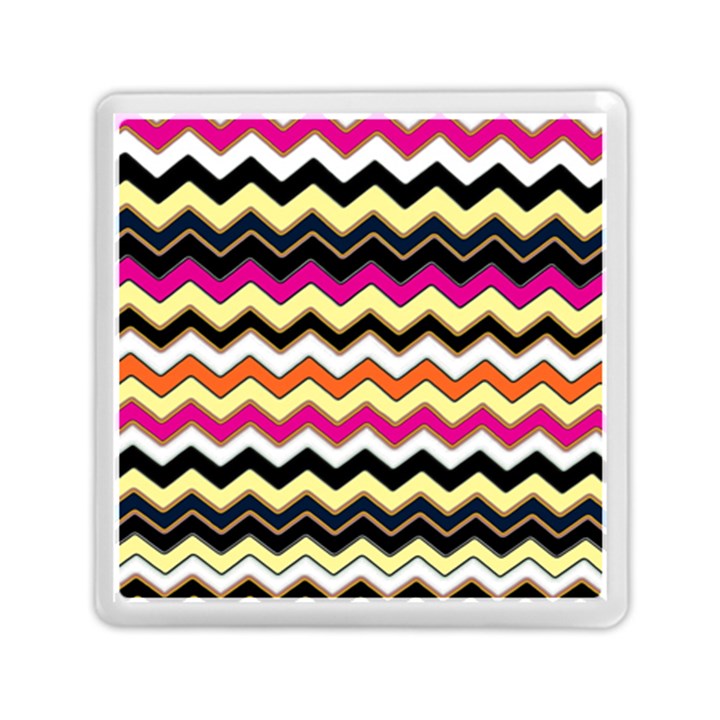 Colorful Chevron Pattern Stripes Pattern Memory Card Reader (Square) 