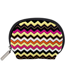 Colorful Chevron Pattern Stripes Pattern Accessory Pouches (small) 