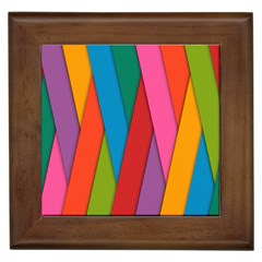 Colorful Lines Pattern Framed Tiles