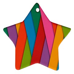 Colorful Lines Pattern Ornament (star)