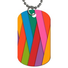 Colorful Lines Pattern Dog Tag (two Sides) by Simbadda