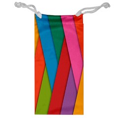 Colorful Lines Pattern Jewelry Bag