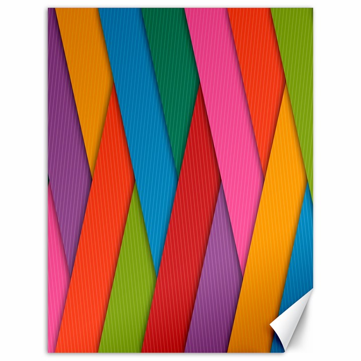 Colorful Lines Pattern Canvas 12  x 16  