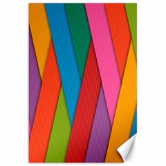 Colorful Lines Pattern Canvas 20  X 30  