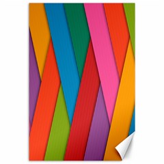 Colorful Lines Pattern Canvas 24  X 36 