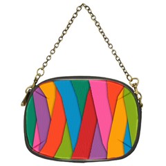 Colorful Lines Pattern Chain Purses (one Side)  by Simbadda