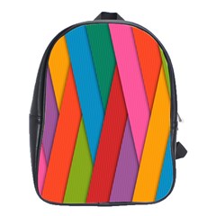 Colorful Lines Pattern School Bags(large) 