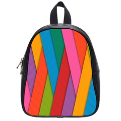 Colorful Lines Pattern School Bags (small) 