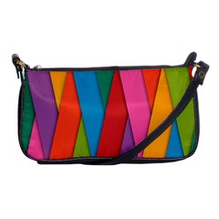 Colorful Lines Pattern Shoulder Clutch Bags by Simbadda