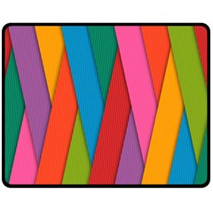 Colorful Lines Pattern Fleece Blanket (medium) 