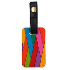 Colorful Lines Pattern Luggage Tags (one Side) 