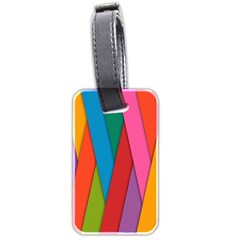 Colorful Lines Pattern Luggage Tags (two Sides)