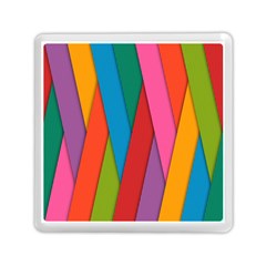 Colorful Lines Pattern Memory Card Reader (square)  by Simbadda