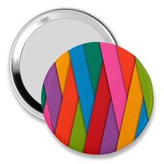 Colorful Lines Pattern 3  Handbag Mirrors by Simbadda